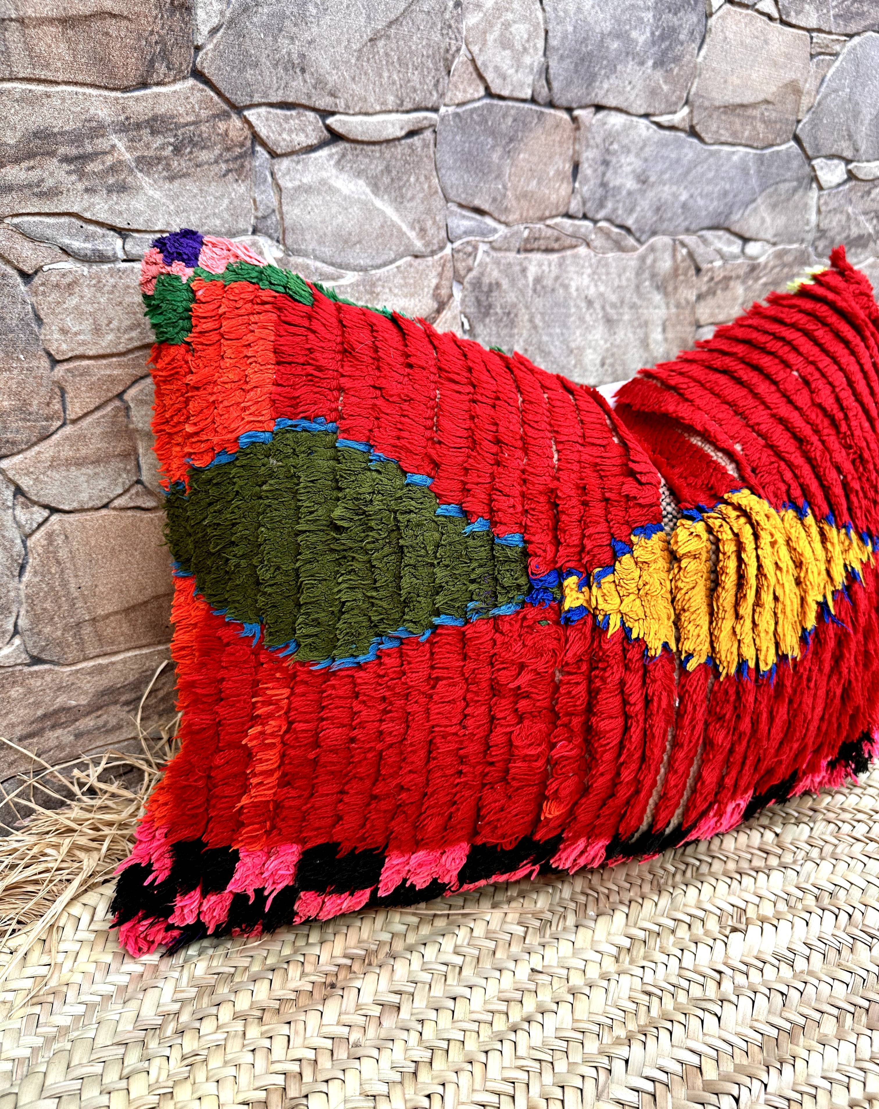 Vintage Moroccan berber boujaad pillow