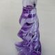 Sèvres crystal lamp signed Torsade purple foot