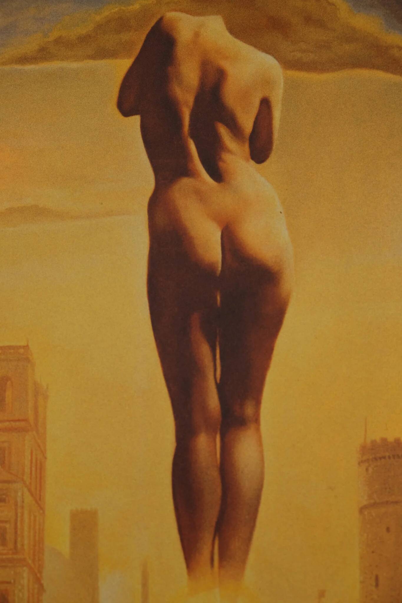 Salvador Dali: Dali's Hand Removing a Golden Fleece - Signed Lithograph