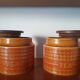 Lot de 2 pots vintage avec couvercle