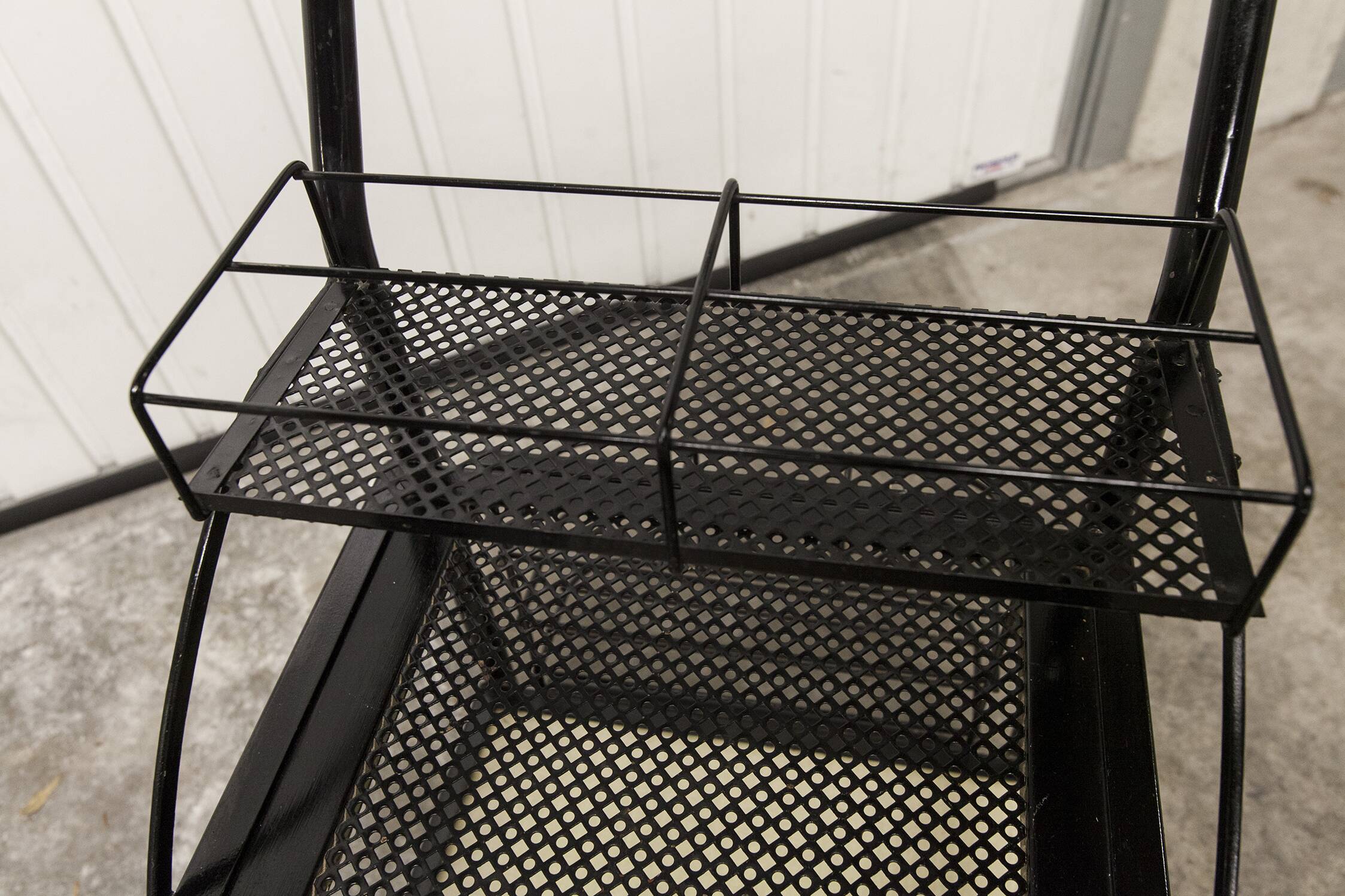 Trolley on wheels 1960 perforated metal