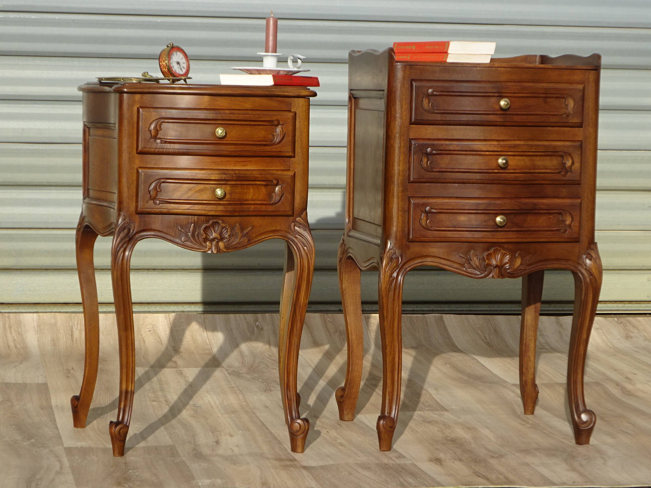 Louis XV bedside table in walnut