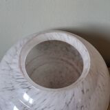 Lamp globe supension vintage ceiling lamp in white clichy glass Golden border