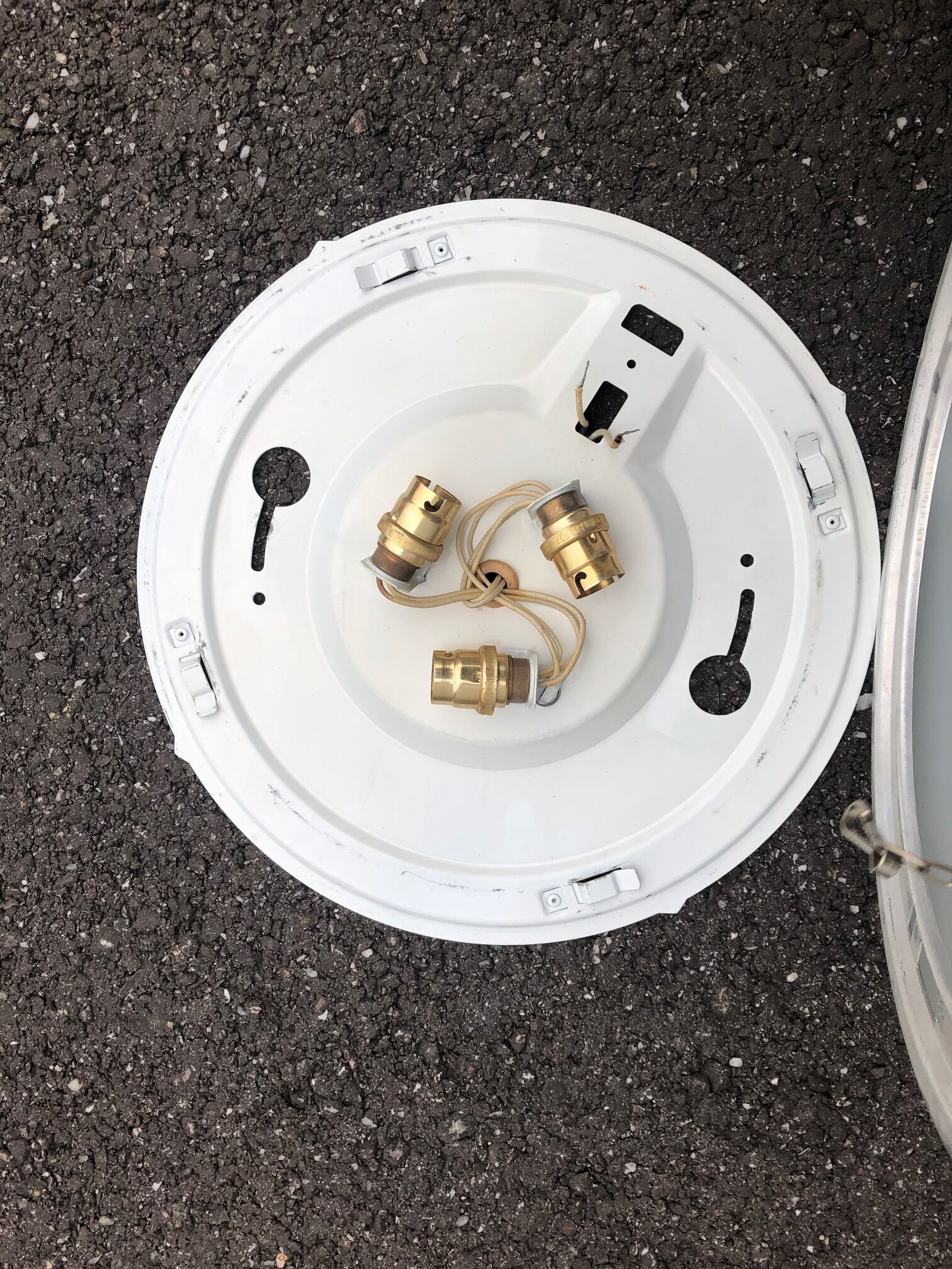 70s holophane wall sconce