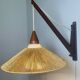Wood And Sisal Wall Lamp By E.R. Nele For Temde Leuchten, Germany/Switzerland 1960S