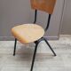 Steel chair wood foot design compass Scandinavian vintage 60 70