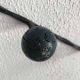 Vintage 1960 coat rack heart 5 ball hooks wood - 60 cm