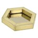 Miroir hexagonal rare en laiton Rodolfo Dubarry années 1970