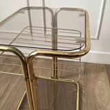 Gold and glass side table