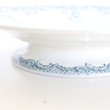 Plate on pedestal, iron earth, model Rocaille de Orchies, French manufacture