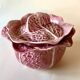 Secla soup tureen vintage pastel rose in Majolica – Cabbage model – 1970s