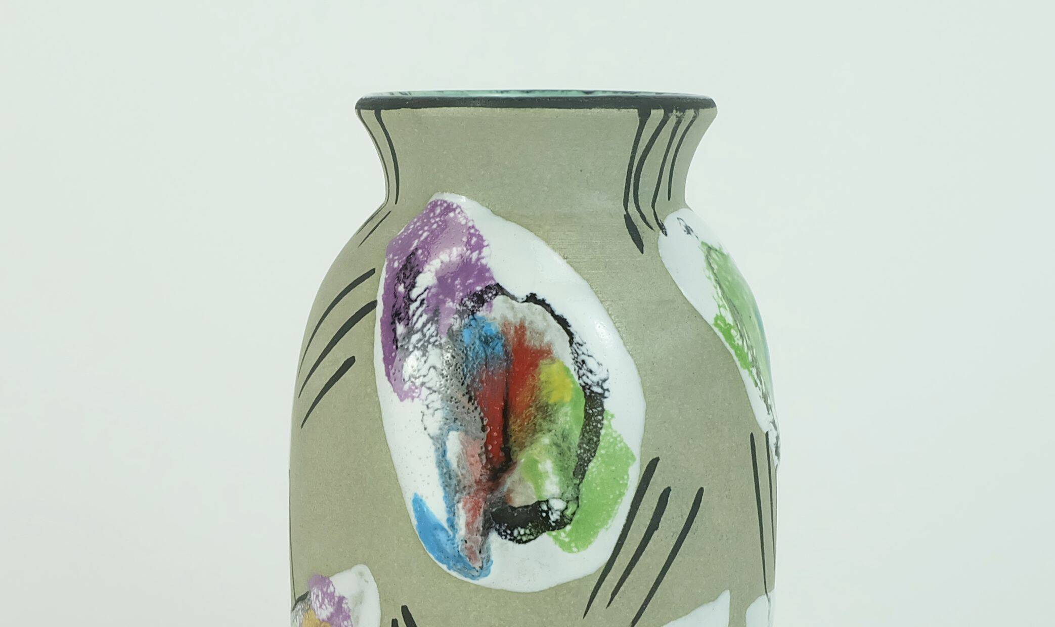 West german mid century VASE bay-keramik decor 'delhi' model 604-14 early 1960s