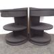 Pair of rounded bedsides revamped art deco
