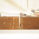 Art Deco bookends in wood faceted balls