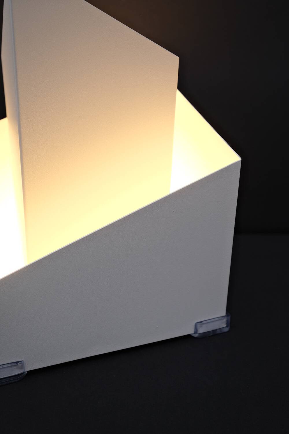 Modernist metal lamp by SCE, France 1950