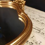 Golden shell mirror