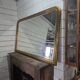 Louis Philippe style gilded mirror, mid-20th century, bevelled mirror.