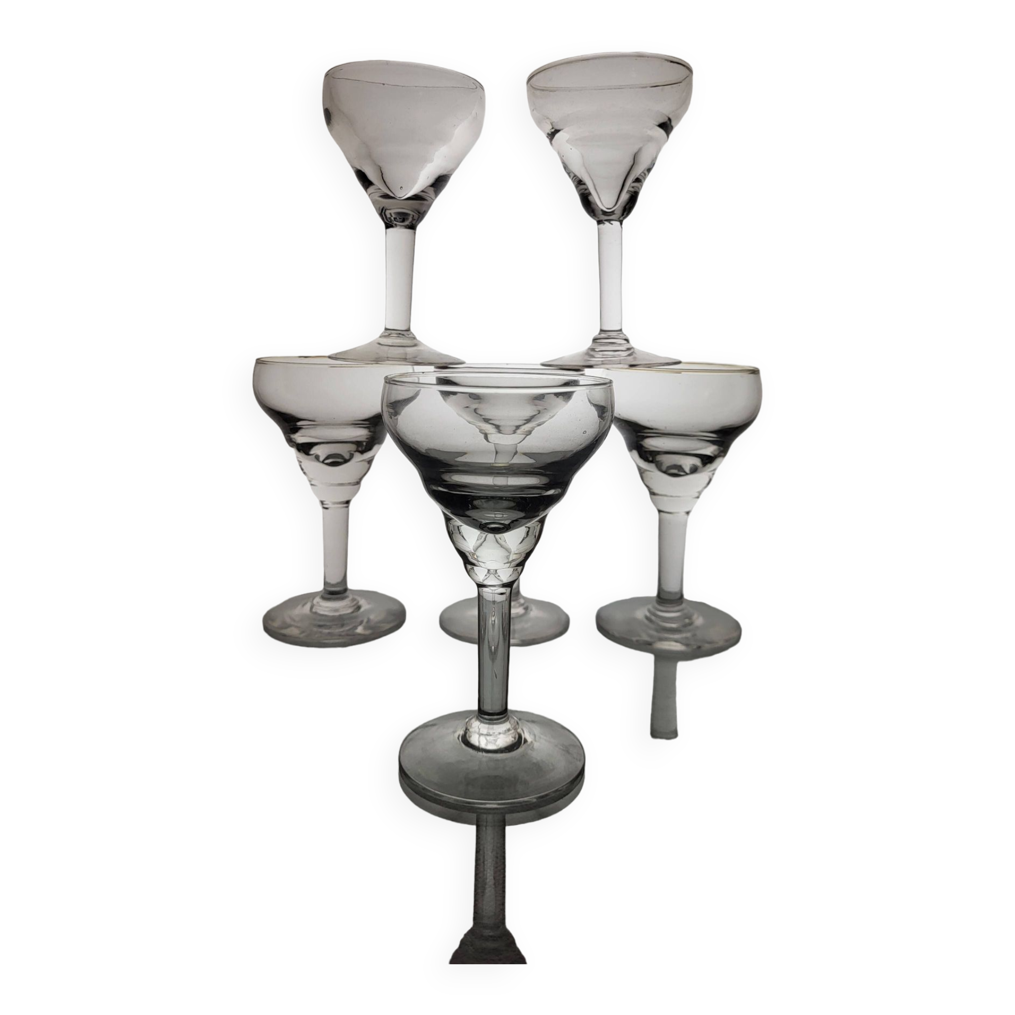 6 bistro glasses Late 19th Early 20th