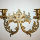 Pair of bronze candlesticks