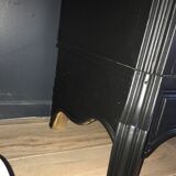 Black and wood window