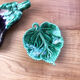 Coupelle feuille céramique verte