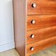 1970s vintage mahogany chest of drawers