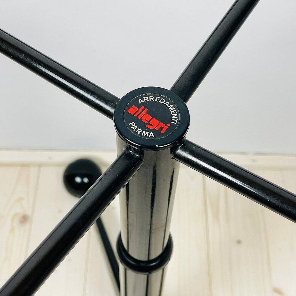 Large black Italian coffee table by Allegri Arredamenti, 1970s.