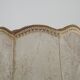 Vintage French Country Style Lamp Turned Wood Base & Hide Skin Shade