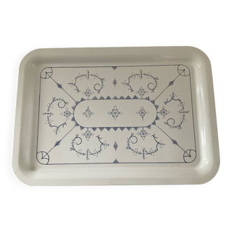 Vintage enameled metal tray