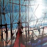 Tableau huile sur bois