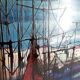 Tableau huile sur bois