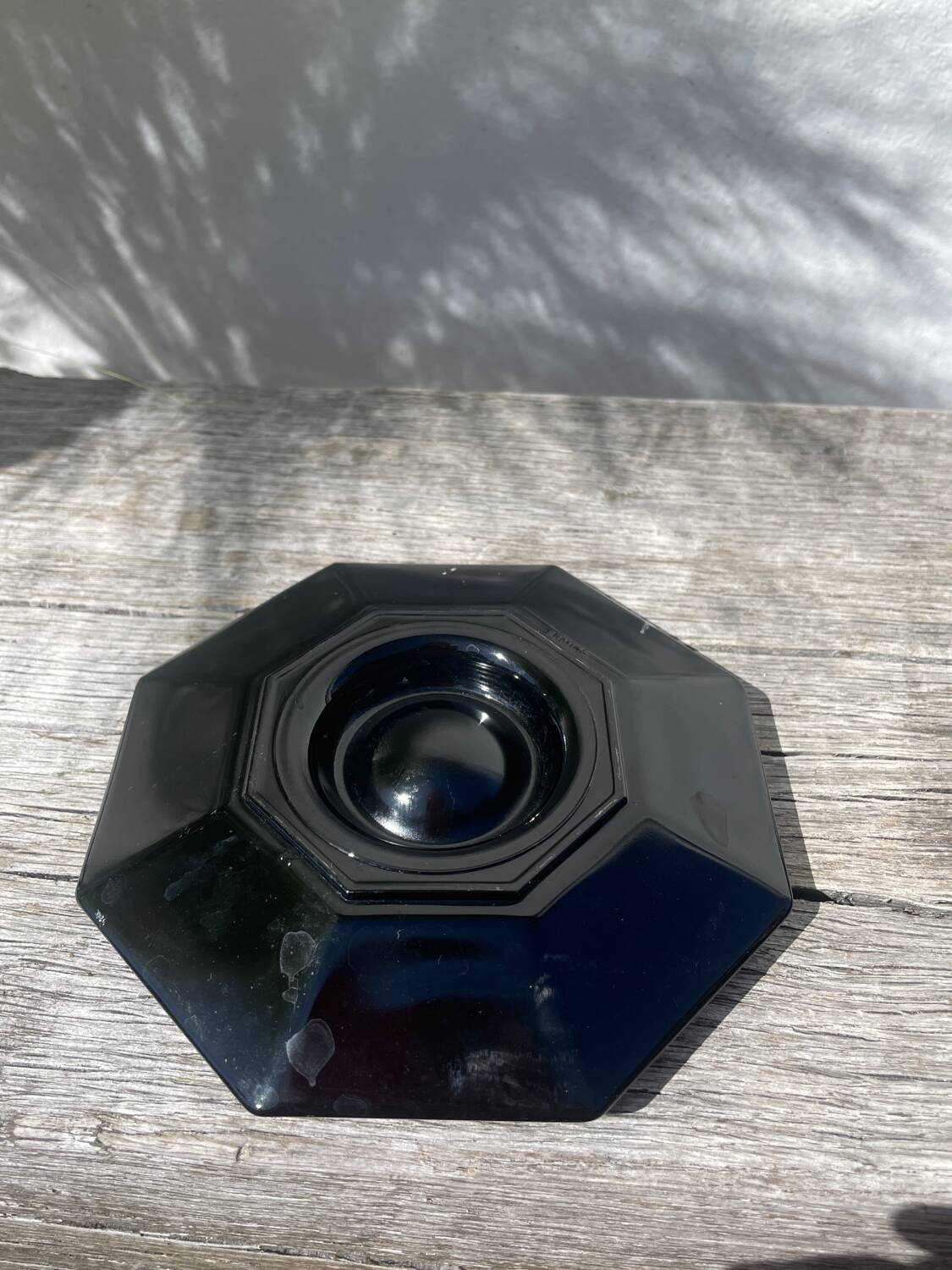 4 black egg cups 1970