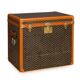 Antique 20thC French Hat Trunk In Chevron Canvas By Goyard, Paris c.1920