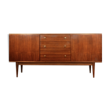 Midcentury 'Wrighton' walnut and brass sideboard