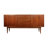 Midcentury 'Wrighton' walnut and brass sideboard