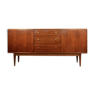 Midcentury 'Wrighton' walnut and brass sideboard