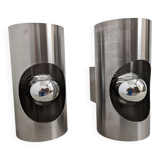 Pair of Space Age wall lamps from the 60s/70s Oxar France