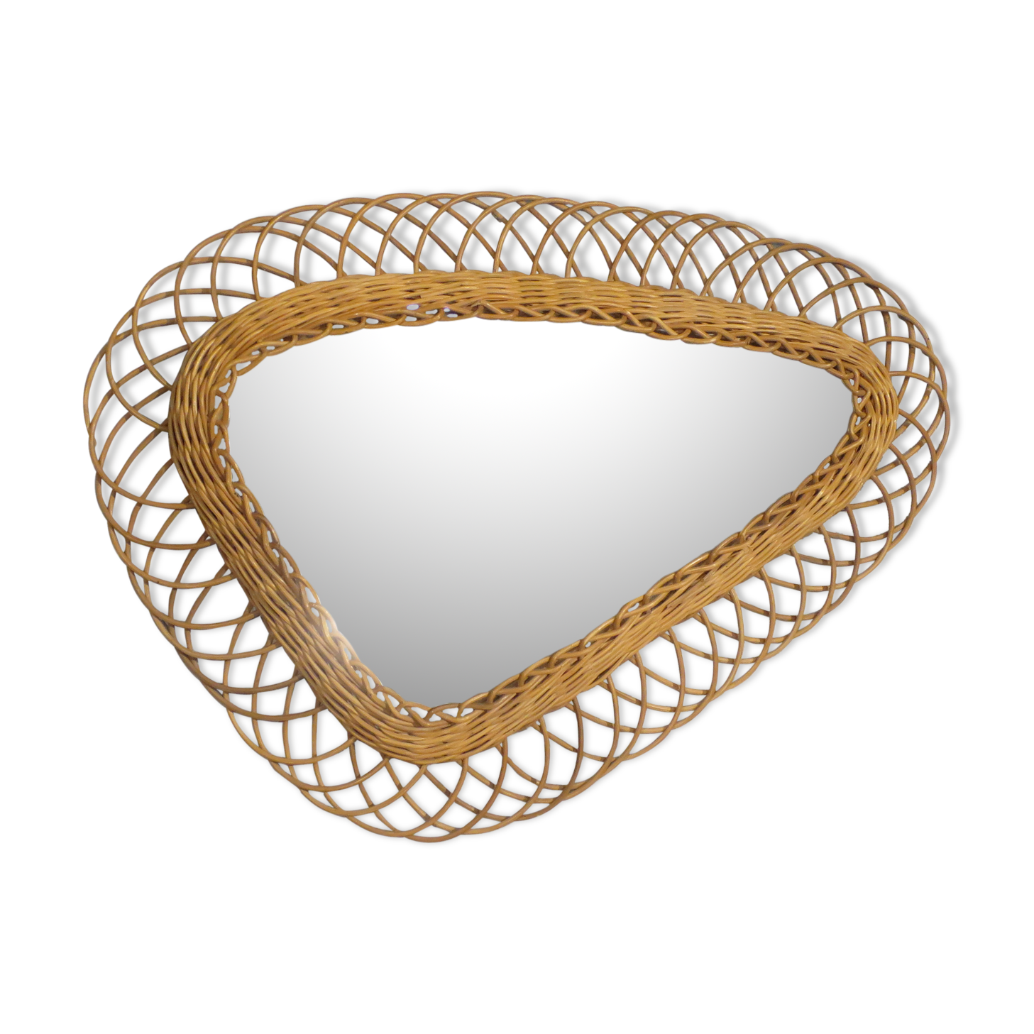 46x65cm rattan mirror