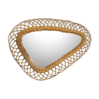 46x65cm rattan mirror