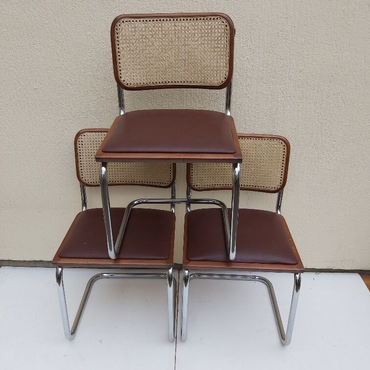Set de 3 chaises Cesca B32 Marcel Breuer