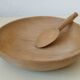 Wooden dish and spoon