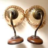 Pair of fringed sconces