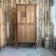 Antique mirrored wardrobe in pitch pine (renovated)