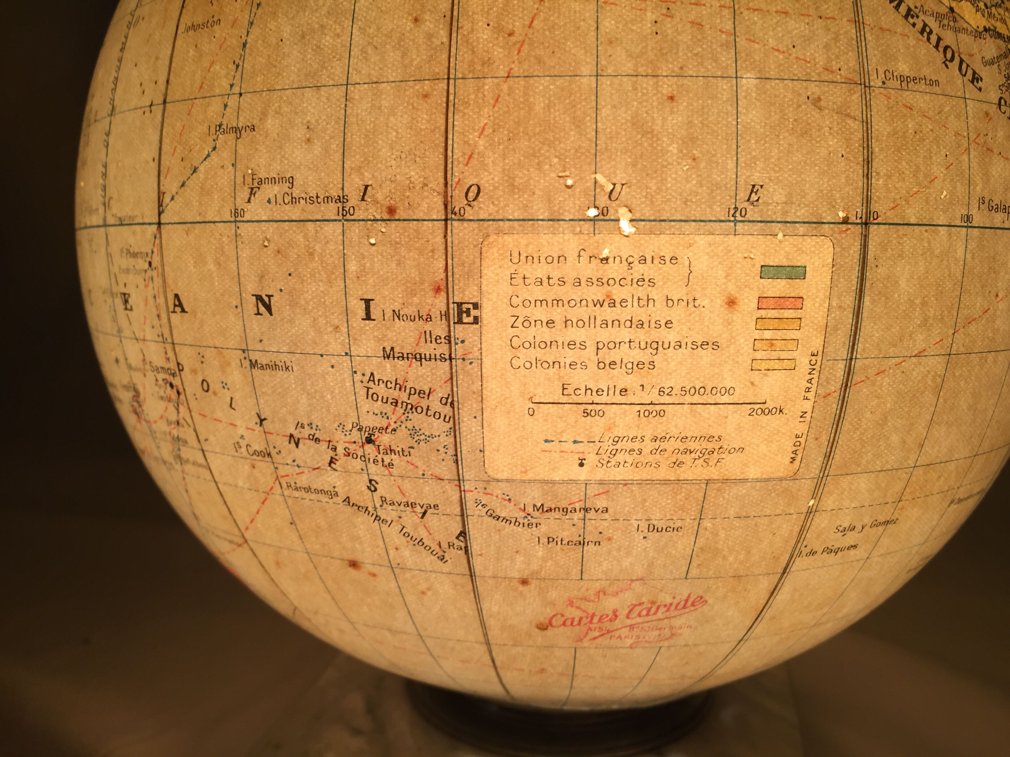 Vintage 20th century glass globe