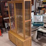 Limed oak display case from the 1940s