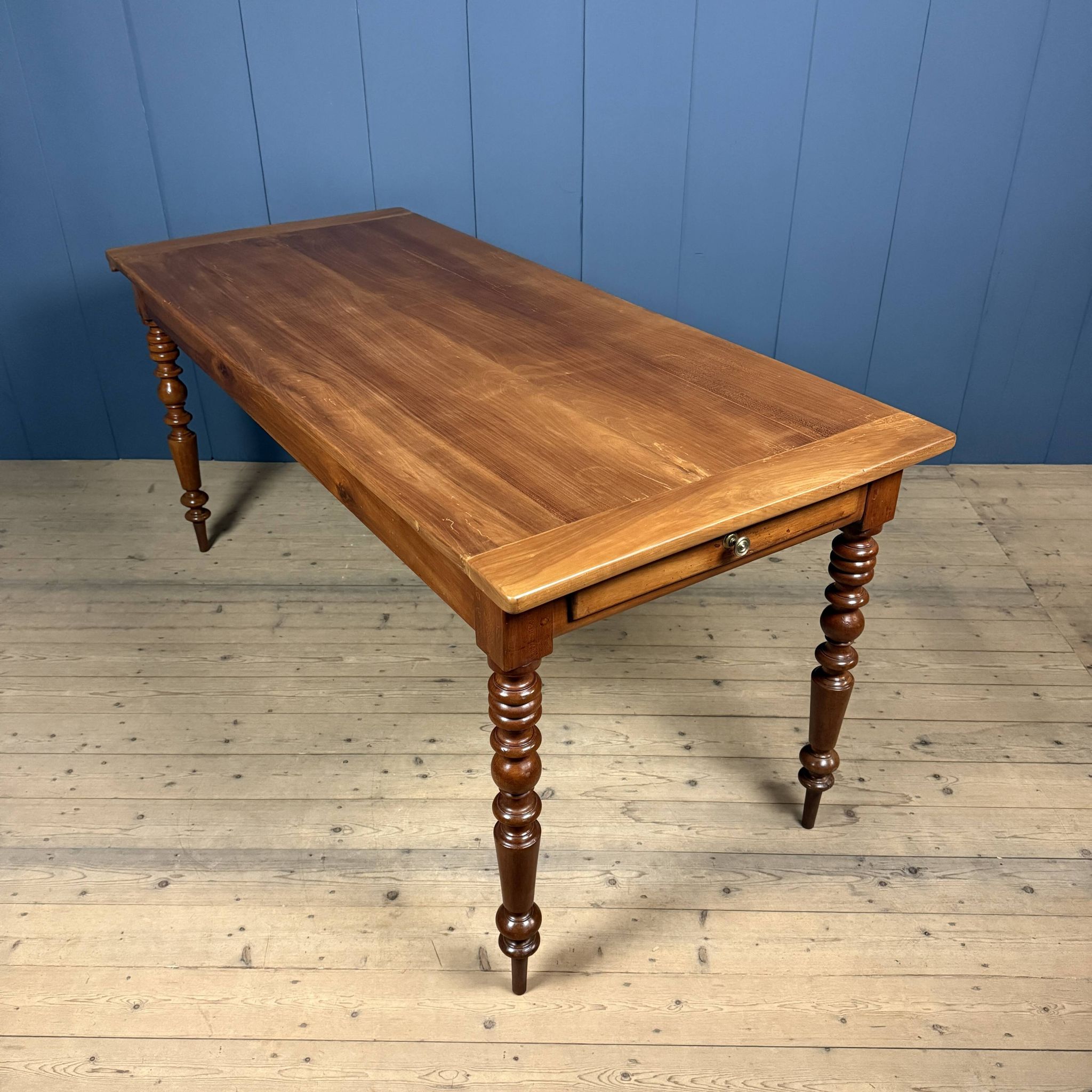 Antique cherry wood dining table, France