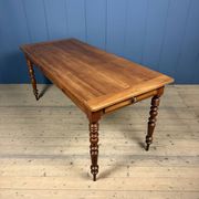 Antique cherry wood dining table, France