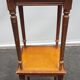 Pair of small flying tables dandy wrapped leather and gold vignette