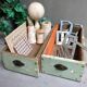 Lot of 2 trendy Wabi Sabi workshop drawers