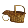 Vintage wicker bottle basket